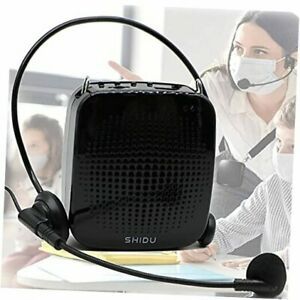 Voice Amplifier Portable Microphone Speaker Headset- 15W Pa System black