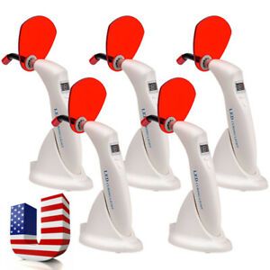 1-5 Packs Dental Cordless LED Curing Light Cure Lamp LED Gun Type Wireless Resin