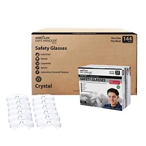BISON LIFE Safety Glasses | One Size, Clear Protective Polycarbonate Lens, Clear