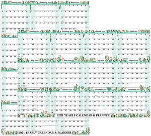 Dry Erase Calendar for Wall- Dry Erase Wall Calendar, Jan 2021 - Dec 2021, 2-Sid