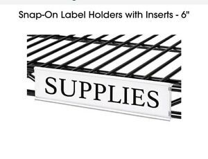 ULINE Snap-On Label Holders S-14462 6&#034; x 1/14&#034; 25 piece L1