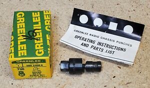 Greenlee No. 730 -  1/2&#034; diameter punch and die set - radio chassis punch