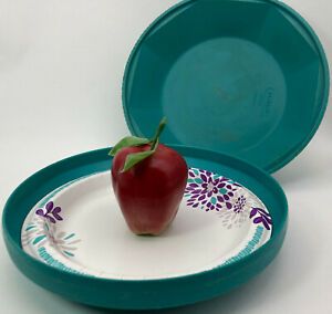 Lot of 3 Dinex Insulated Meal Delivery Plates with Domes 9&#034; Healthcare Service