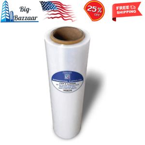 Plastic Wrap Stretch Film Clear For Moving Shipping Packing 18 In X 1200 Ft Roll