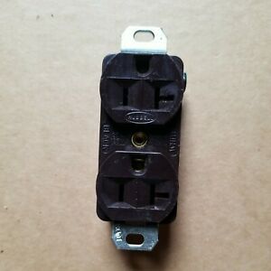 10 EA: Hubbell HBL5362 Duplex Receptacle Outlets 20A 125V NEMA 5-20R Brown, NOS