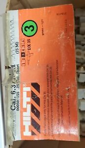 100ct  HILTI #511155 DX Cartridge Cal .25 short 6.3/10 M 10 Green Shots/Loads