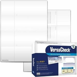 VersaCheck Security Personal Check Refills Form 250 Sheets, White Canvas