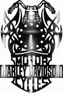 DXF FOR CNC  of PLASMA LASER CUT -CNC harley davidson M.C  CLOCK