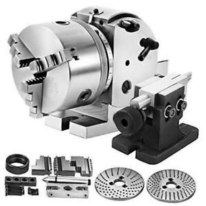 Dividing Head BS-0 5Inch 3 Jaw Chuck Dividing Head Set Precision Semi