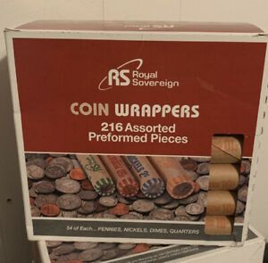 Royal Sovereign Coin Wrappers 216 Assorted Preformed Pieces