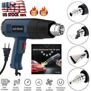 Heat Gun Hot Air Gun 110V/220V 4 Nozzles Power Tool 2000W Heat Dual Temperature