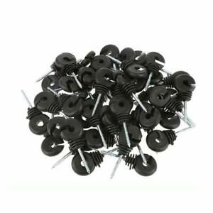 100Pcs Electric Fence Insulator Screw-In Insulator Fence Ring Post Wood Post