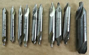 10 HS CENTER DRILL, COUNTERSINK DRILL BITS, VARIOUS SIZES AND MANUFACTURES