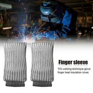 Durable 2pcs TIG Welding Glove Finger Guards Heat Resistant Shield