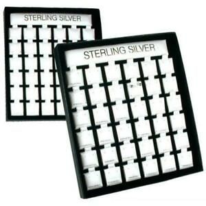 72 Earring Pads Displays Cards Showcase Parts Silver
