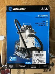 Vacmaster 5 Gal. Stainless Steel Tank Wet/Dry Vacuum