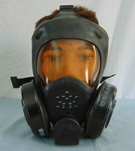 Gas Mask Full Face Federal Laboratories PPE Vintage Hood Military Bag Field Gear