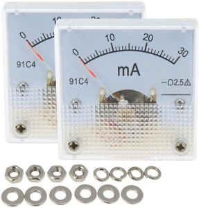Bitray 0-30mA Analog Current Panel Meter 91C4-A DC Ammeter Amp Gauge Meter 2.5 2