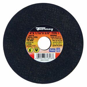Forney 71846 Aluminum Oxide 19,100 rpm 4 Dia. in. Cut-Off Wheel 1/16 in. Thick