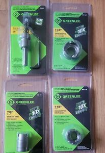 Greenlee 645-011 Quick Change Arbor W/ 3 Pices/3/8&#034;-7/8&#034;-1-1/8&#034;-&amp;1-3/8&#034; see pic