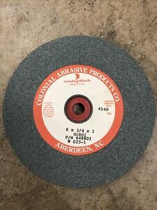 COLONIAL ABRASIVE ~6 in. x 3/4 in. x 1 in. bench grinding wheel ~ MADE IN USA