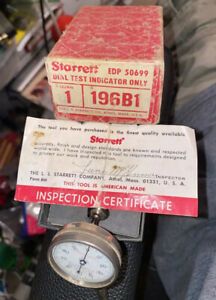 Vintage Starrett No. 196B1 Plunging Test Indicator Machinist Tool CNC Tool &amp; Die