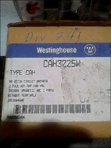 225 amp breaker for sale, Westinghouse breaker type cah3225w