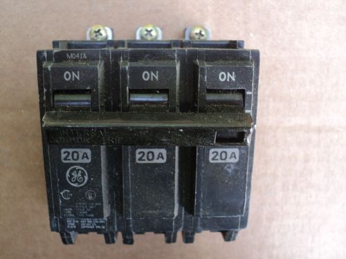 Ge 3pole 20a breaker bolt on for sale
