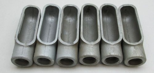 Lot 6 new crouse hinds e27 condulet 3/4in npt conduit body fitting d381955 for sale