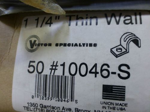 Victor box of 25 thin wall conduit straps #10046-s strap 1 1/4 inch for sale