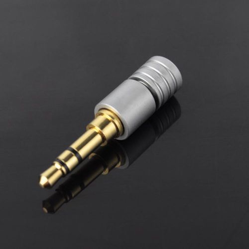 3.5mm 3 pole male repair headphone jack  metal audio soldering spring converter for sale