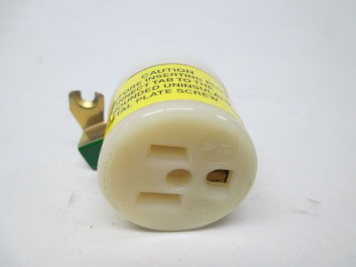 NEW HUBBELL 5273L ADAPTER 125V-AC 15A AMP 2 PLUG  D318076