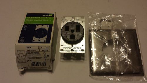Leviton 5374 flush mounting receptacle with wall plate great for welder or dryer for sale