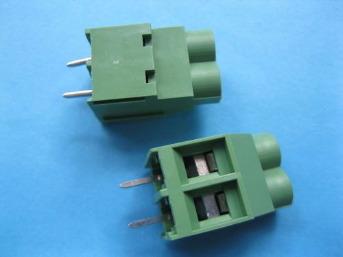50 pcs green 2 pin 6.35mm screw terminal block connector wire cage type dc635 for sale