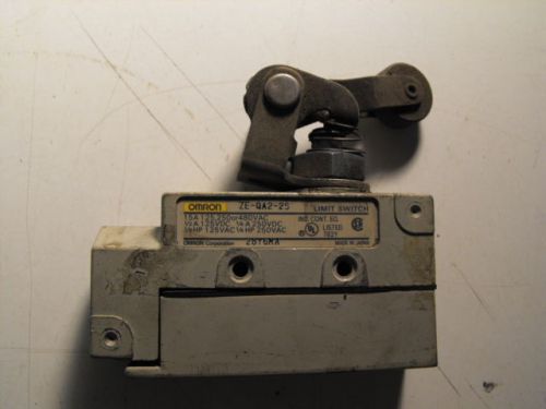 USED Omron Limit Switch, ZE-QA2-2S,  15A,  125V,  250V,  480V