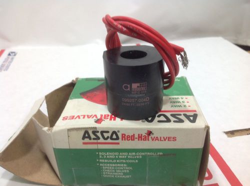Asco red hat ii 099257-004-d solenoid valve coil, 24vac, 60 hz, 15.4w 099257004d for sale