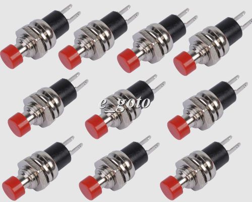 10pcs red mini lockless momentary on/off push button switch precise for sale