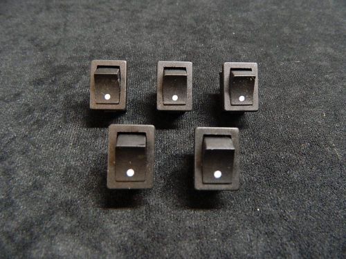 5 pack mini on off rocker switch 12 v 10 amp 2 pin toggle ec-1210 1/2 3/4 hole for sale