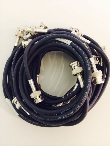 10 RG223/U InterComp Jumper Cables 50 Ohm BNC(M) BNC(M) 2&#039; 6&#034;
