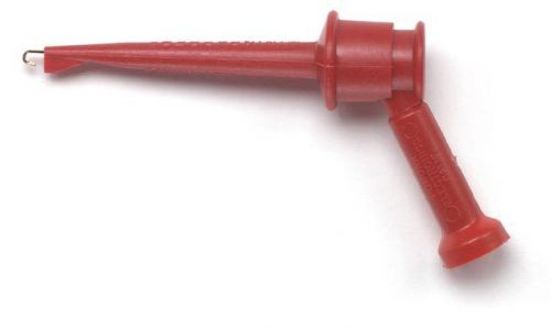 Pomona 4723-2 minigrabber test clip with banana jack., red for sale