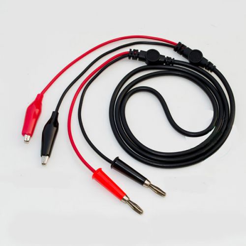 Double end banana plugs &amp; alligator clips test lead 120cm coaxial cable for dmm for sale