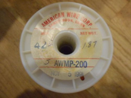 Awg 42-1/2 copper magnet wire / weight 1.87 lbs.  full spool  awmp--200 for sale