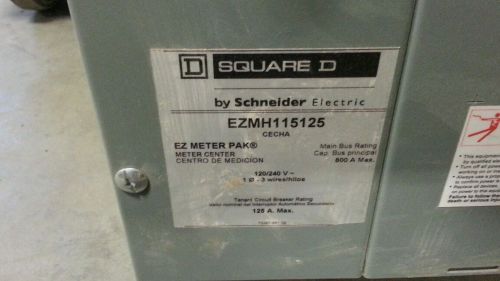 Square D EZ Meter-Pak 120/240 Vac 1 phase 3 wire MO1 EZMH115125