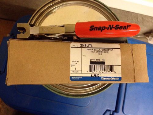 Thomas&amp;betts rg6 compression tool snap n seal nib never used for sale