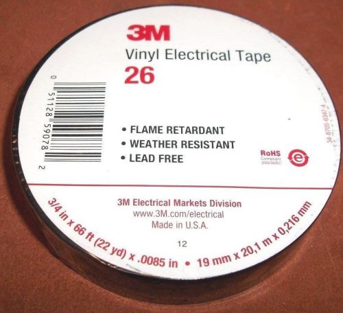 3M Vinyl Electrical Tape, 3/4&#034; x 66 &#039;