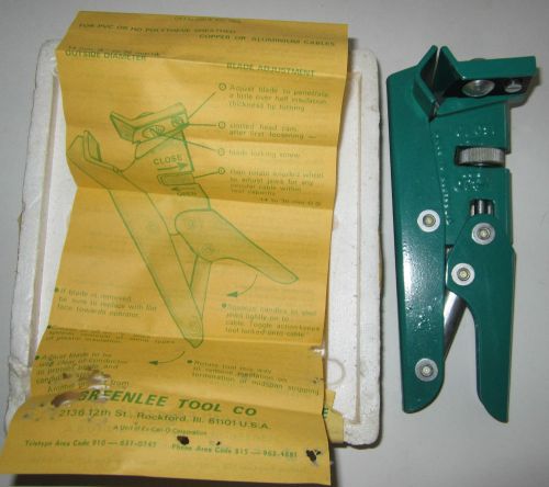 New greenlee # 1905 cable stripper - 1/0 - 1000 kcmil (mcm) with box and manual for sale