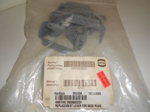 BAG OF 9 NOS! HARTING REPLACEMENT LEVER FOR BASE PLUG 09000005231