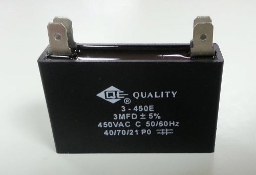 2pcs fan metallized capacitor ac 450v 50/60hz 3uf for sale