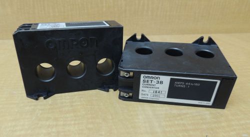 New omron current converter set-3b amps:64-160 turns:1 1841 set of 2 for sale