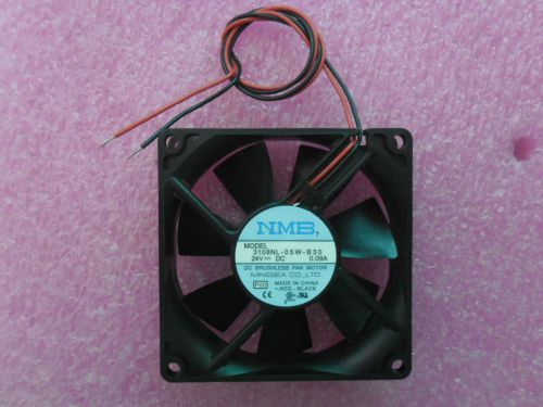 Nmb 3108nl-05w-b30-p00 fan 80x80x20mm 24vdc 2950rpm 34.6cfm 2 wires ball bearing for sale